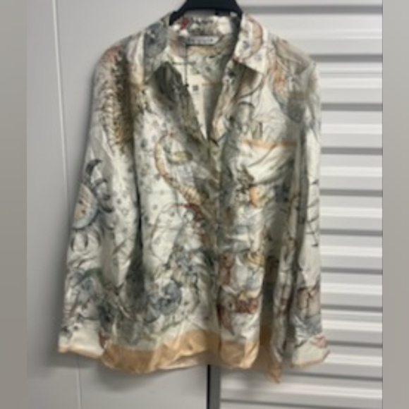 Zara 100% Silk Shirt